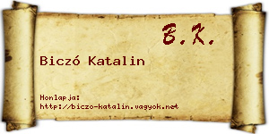 Biczó Katalin névjegykártya
