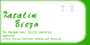 katalin biczo business card